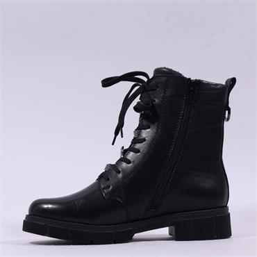 Remonte Tex Platform Laced Ankle Boot - Black